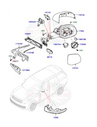 фото thumb №3, Адаптер зеркало land rover range rover 5 l460 sport 3 l461 lr161764