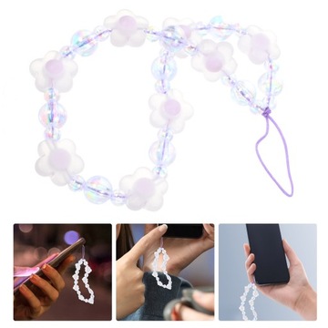 TELEFON CHARMS ESTETYCZNY PASEK NA SMYCZ Z KORALIKAMI
