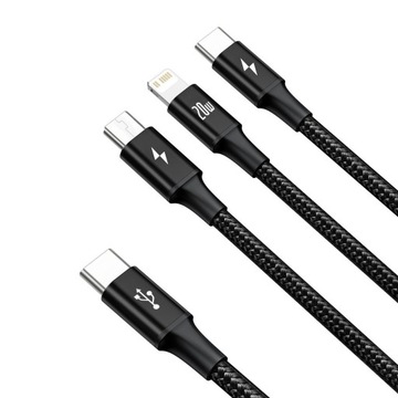 КАБЕЛЬ 1,5 м BASEUS USB-C 3 в 1 MICRO USB-C LIGHTNING