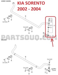 фото thumb №6, З'єднувач стабілізатора передньої kia sorento 2002-2004 548103e000