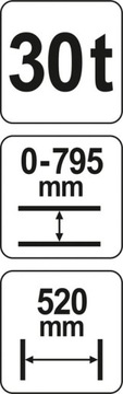 ГИДРАВЛИЧЕСКИЙ ПРЕСС 30Т YT-55582 YATO