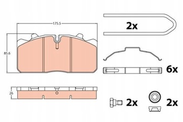 фото thumb №1, Гальмівні колодки гальмівні перед gdb5069 trw