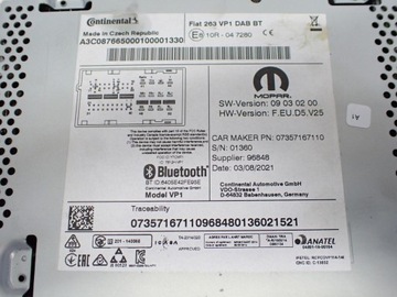 фото thumb №8, Радіо заводські оригінал 07357167110 fiat doblo ii 21r