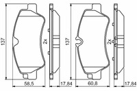 фото thumb №1, Bosch тормозные колодки тормозные задняя mercedes 123 w123 ford tourneo custom v362