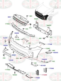 фото thumb №3, Левая решётка бампера land rover discovery 5 l462 lr142432 my4217h787aa