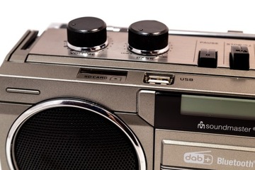 РАДИОРЕГИСТРАТОР С МИКРОФОНОМ DAB+ USB BT СИГНАЛИЗАЦИЯ SOUNDMASTER SRR70TI