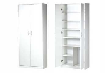 БЕЛЫЙ ШКАФ ЗАКРЫТЫЙ КНИЖНЫЙ ШКАФ LOREN 74 x 35 x 180 СМ
