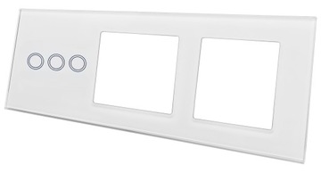 PANEL SZKLANY DOTYKOWY WŁĄCZNIK GNIAZDO 3+1G+1G