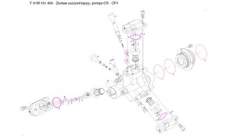 Комплект уплотнений для насосов CR F01M101456 F01M100277