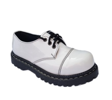 Полуботинки CLASSIC WHITE, лакированная кожа STEELNOSE, размер 39
