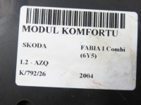 фото thumb №8, Блок комфорту оригінал (блоки керування бортовою мережею) skoda fabia i 5wk48212d 6q1937049d