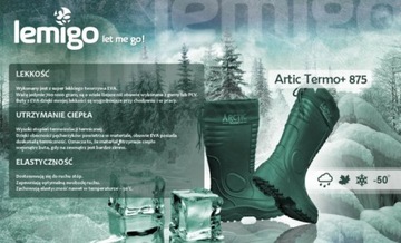 Легкие резиновые сапоги Lemigo из пеноматериала -50*C ARCTIC 46