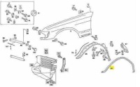 Прокладка крила mercedes benz 250 280 300 w123 w126 оригінальний Недорого, фото thumb