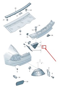 фото thumb №1, Audi rs7 sportback 4g rear правый сторона задняя дверь задний фонарь 4g8945094k