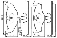 Купить Bosch тормозные колодки тормозные vw передок  polo 01- с датчик, фото thumb