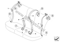 фото thumb №10, Bmw e60 e61 натяжитель застёжка левая ремня безопасности левый зад 7065887 05r