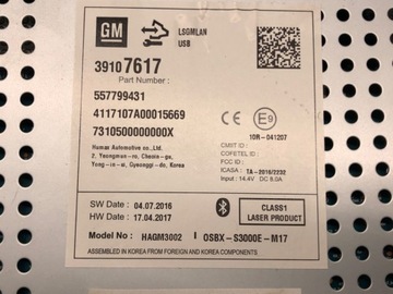 фото thumb №5, Радио opel astra j 39107617 тюнер