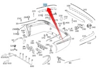 фото thumb №1, Молдинг хром бампера заднього mercedes e w211 правий