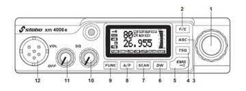 РАДИО CB Stabo XM-4006E ASQ AM/FM 12 В CB6 РАЗЪЕМ