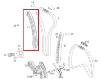 фото thumb №7, New mercedes-benz slk r171 правий розподільний chain guide rail a2710521116
