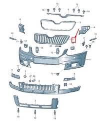 фото thumb №2, Skoda yeti 5l радіатор решітка 5l0853668a9b9