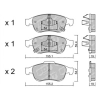 фото thumb №1, Galfer/sdt 2115002 тормозные колодки тормозные передние fiat 500x jeep renegade