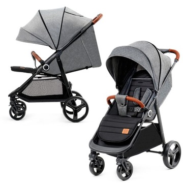 Wózek spacerowy spacerówka 22 kg duże koła i kosz GRANDE PLUS Kinderkraft