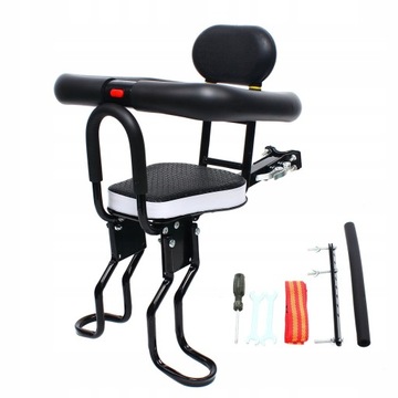 40KG PRZEDNI FOTEL ROWEROWY DLA DZIECI CZARNY