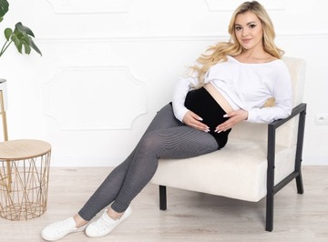 LEGGINSY CIĄŻOWE DŁUGIE KRYJĄCE SPODNIE 6XL