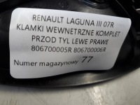 фото thumb №6, Renault laguna 3 iii ручка внутренняя комплект 806700005r 806700006r
