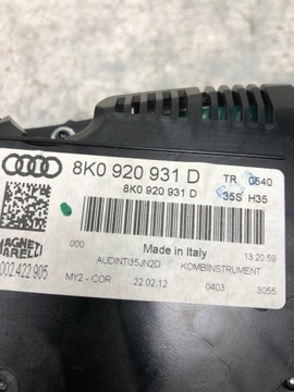 фото thumb №7, Спидометр приборы audi a4 b8 рестайлинг 8k0920931d европа