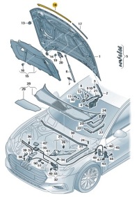 фото thumb №1, Nowe оригинальные audi оригинальный номер кронштейн 4k0823125