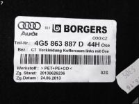 фото thumb №8, Audi a6 s6 c7 4g0 10-18 lift седан sedan обшивка обивка багажника левый