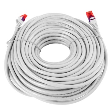 Кабель RJ45 CAT 6 U/UTP AWG24, белый, 30 м