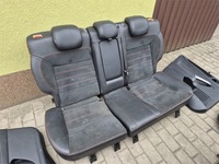 фото thumb №8, Ford mondeo mk4 fl st сидіння диван шкіра алькантара комплект червона нитка