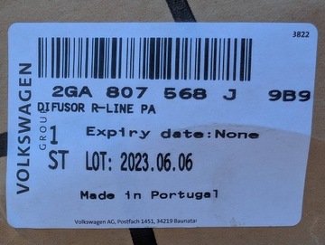 фото thumb №9, Vw t-roc рестайлинг r-line 2021- спойлер диффузор накладка бампера зад 2ga807568j