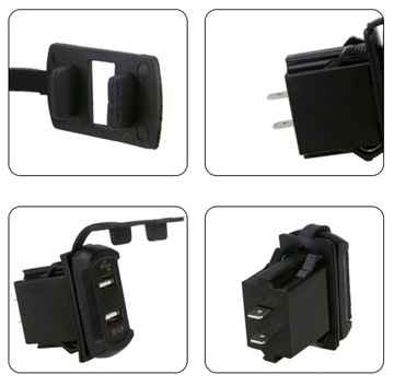 USB 4.2A автомобильное зарядное устройство с зеленым вольтметром