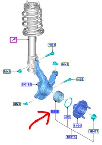 фото thumb №1, Підшипник ступиця колеса перед ecosport 2017- 4wd оригінальний номер