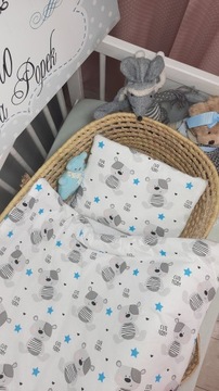 Постельное белье с наполнителем для коляски TEDDY BEAR, БИРЮЗОВЫЙ, 60Х75