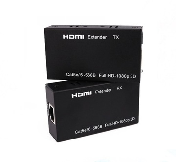 КОНВЕРТЕР-ЭКСТЕНДЕР HDMI-LAN ЧЕРЕЗ ВИТОЙ КАБЕЛЬ RJ45 ДЛИНОЙ 60М