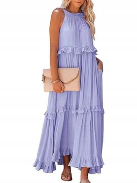 Moda Casual Letnia Luźno Dopasowana Długa Spódnica, XL
