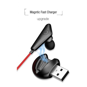 Наушники Running Bluetooth Earbuds V5.0 с шейным ремешком и стереомикрофоном черного цвета