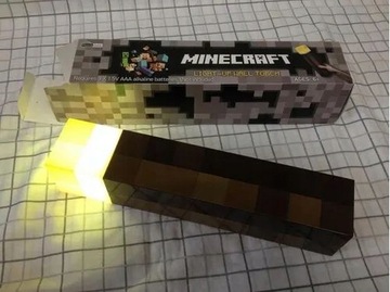 LAMPKA MINECRAFT POCHODNIA NA STOLIK ŚCIANĘ RĘCZNA