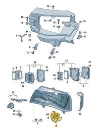 фото thumb №3, Вентилятор фара audi a8 d4 przedlift лівий