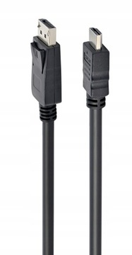Кабель DISPLAY PORT — HDMI Кабель DP DisplayPort 4K, 60 Гц, ВИДЕО ЧЕРНЫЙ, 10 м