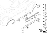 фото thumb №1, Підніжка поріг bmw x6 7245741 7245742