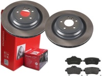 фото thumb №1, Гальмівні диски гальмівні колодки brembo задня mercedes x166 w166 345mm