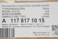 фото thumb №10, Mercedes benz cla c117 эмблема na задняя крышка багажника a1178171015