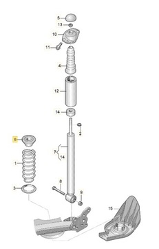 ШАЙБА ЗАДНЕЙ ПРУЖИНЫ SKODA SEAT VW 1J0512149B *2