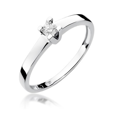 Кольцо W-252 0,12CT Diamonds White Gold 585